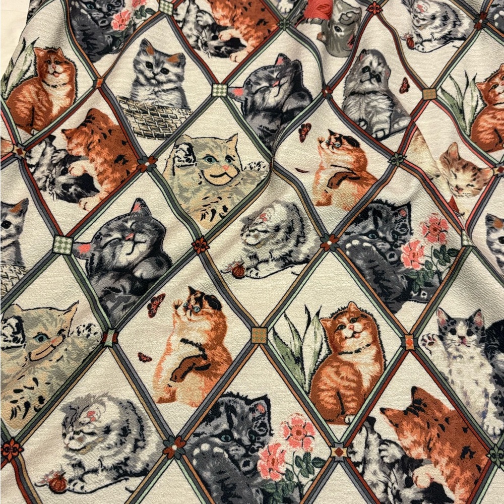 Cat Print Mini Dress - Picture 3 of 6